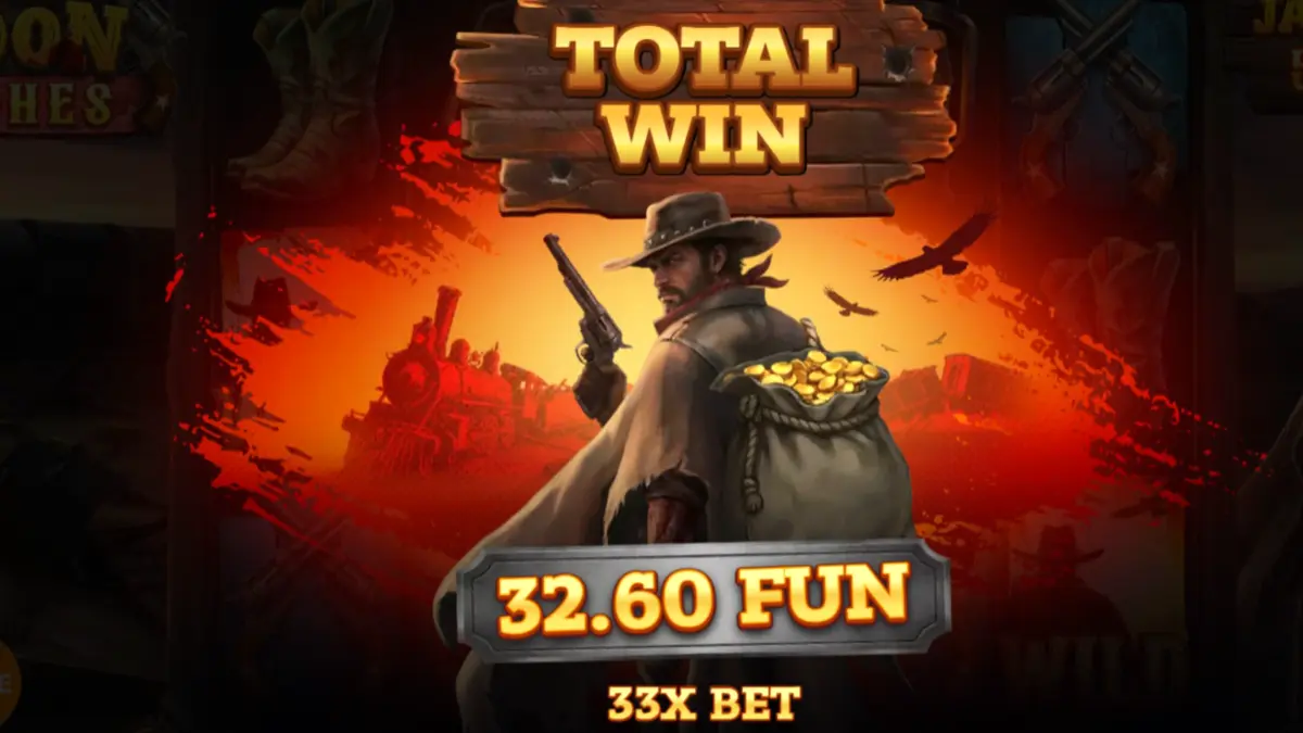 High Noon Riches slot machine interface na may western theme